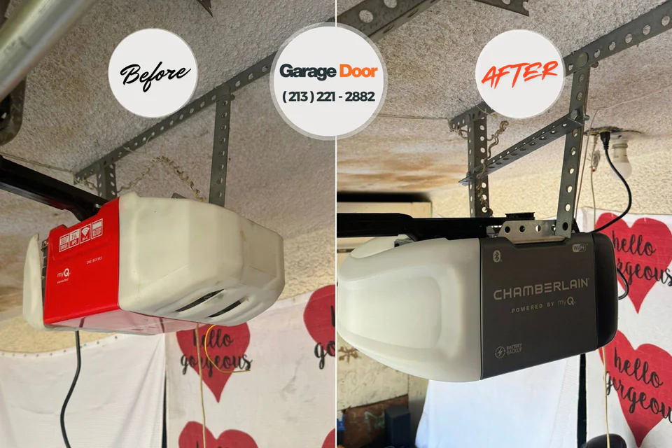 Before and after: garage door repair Ninety Six, SC